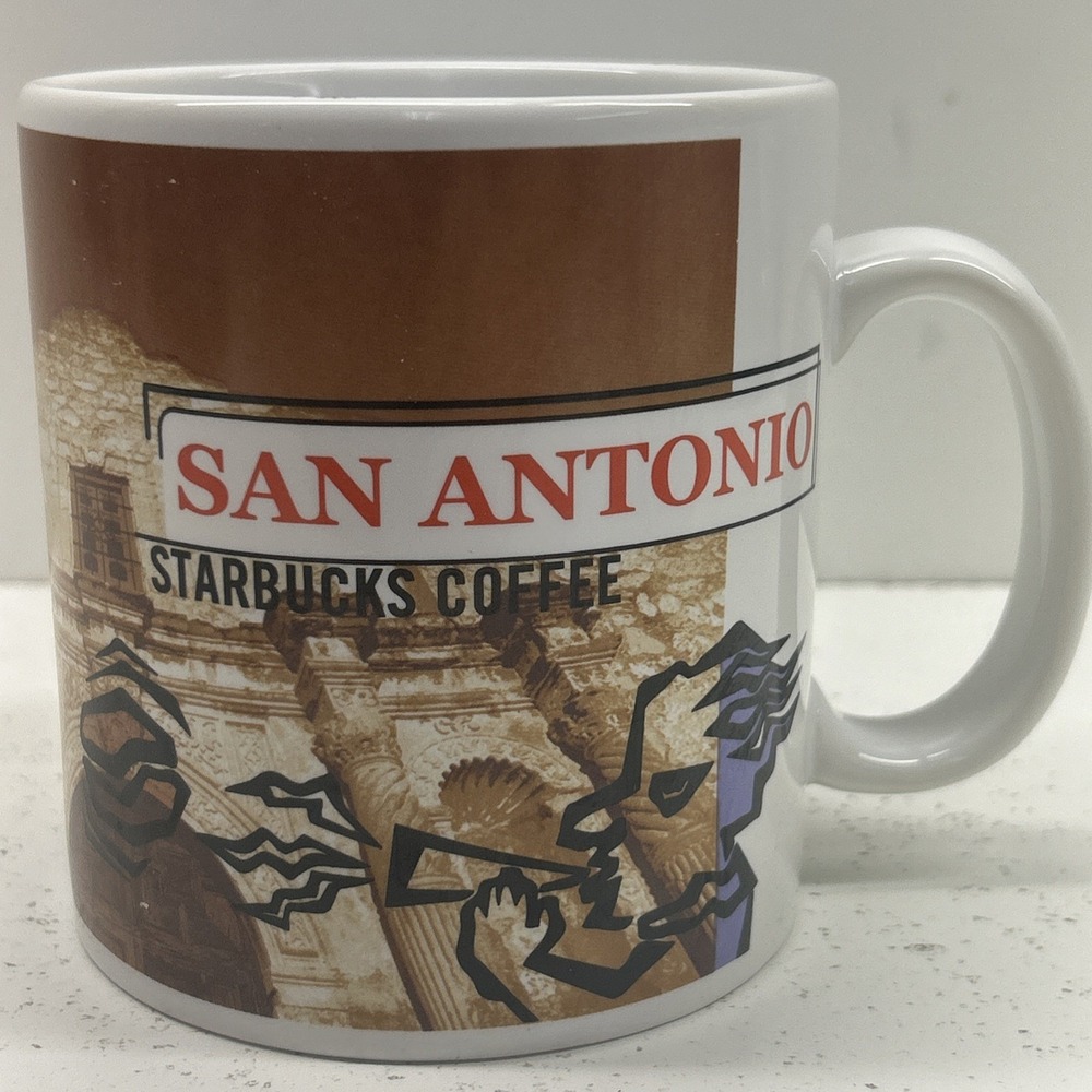 Vintage 1999 Starbucks San Antonio Texas City Mug Coffee Cup Alamo 20 oz